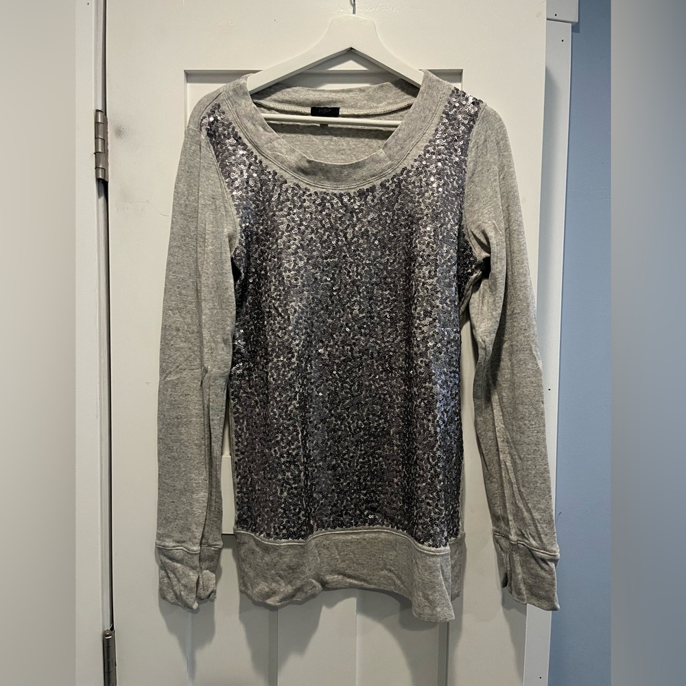 J Crew Sequined Sweatshirt